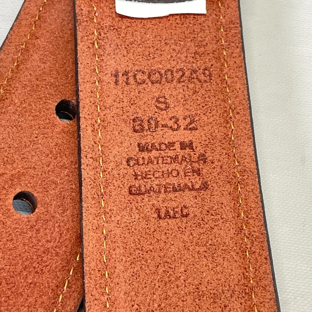 Columbia Belt Mens Size S 30-32 Brown Leather Casual Buckle Dress